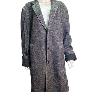 GoodMan Brand Gray Knit Wool-Blend Coat XXL  Wool Blend  Button Closure  EUC